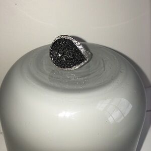 Lia Sophia Black and Silver Ring